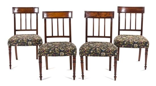 Appraisal: Sale Lot A Set of Four George III Mahogany Dining