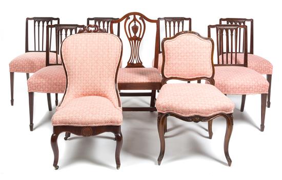 Appraisal: Sale Lot A Set of Six Sheraton Style Mahogany Dining