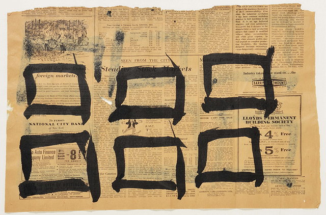 Appraisal: Bernard Leach British - Brush work on newspaperink cm x