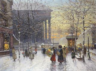 Appraisal: Painting Eugene Galien Eugene Galien-Laloue French - Madeleine a Paris