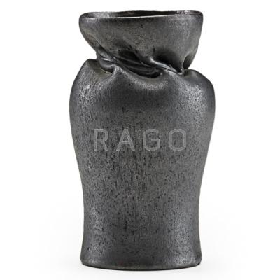 Appraisal: GEORGE OHR Cabinet vase with in-body twist gunmetal glaze Biloxi