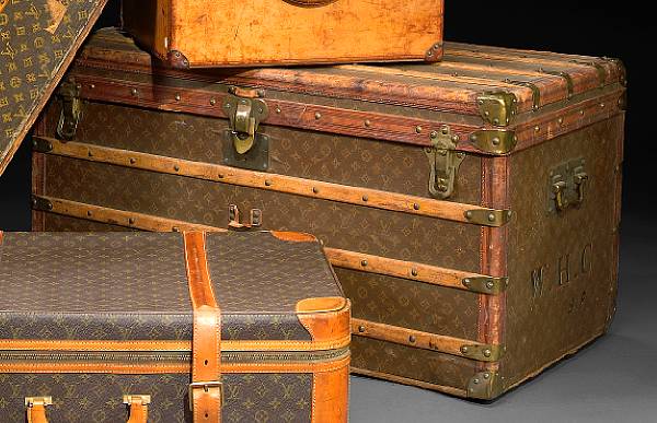 Appraisal: A Louis Vuitton trunk early th century Covered in monogram