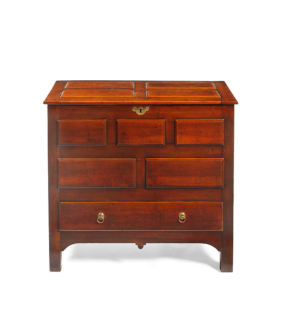 Appraisal: A TH CENTURY SCOTTISH FRUITWOOD AND OAK MADE CHEST the