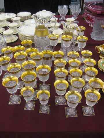 Appraisal: pc Cut Crystal Table Service includes '' '' pitchers tumblers