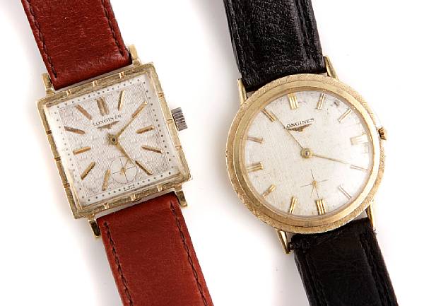 Appraisal: A collection of seven gold wristwatches