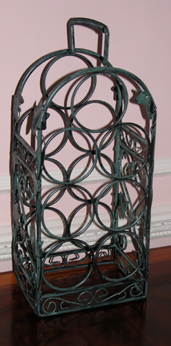 Appraisal: Wrought Iron Decorative Wine Rack th century Unknown x x