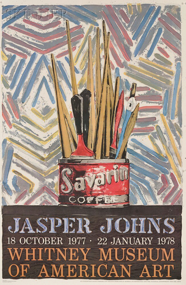 Appraisal: After Jasper Johns American b Savarin Whitney Museum of American