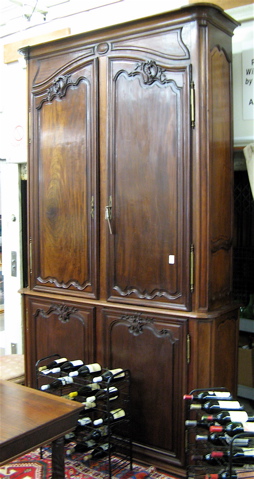 Appraisal: LOUIS XV TALL CABINET-ON-CABINET French late th early th century