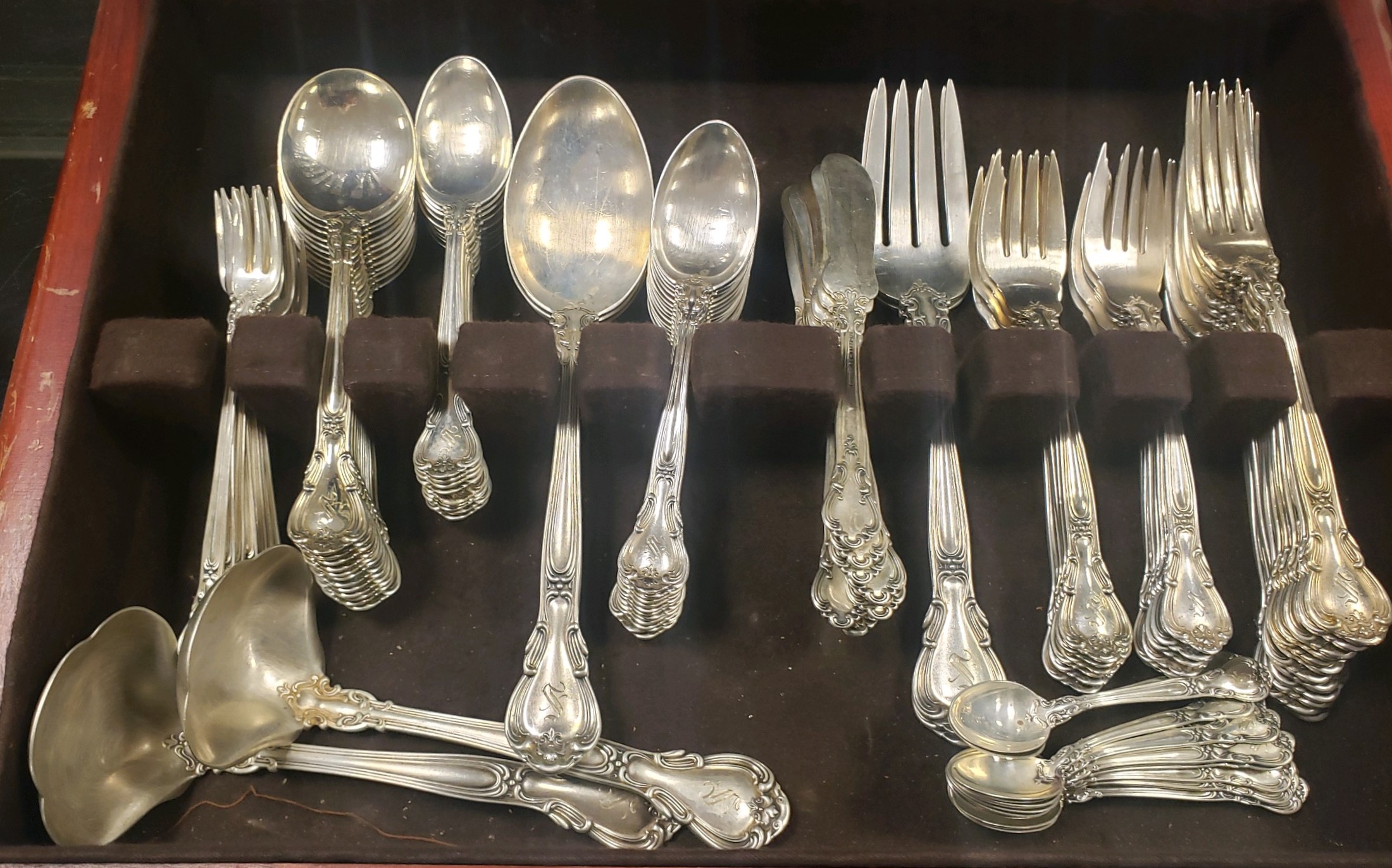 Appraisal: GORHAM STERLING FLATWARE Chantilly pattern weighable ozt - in knives