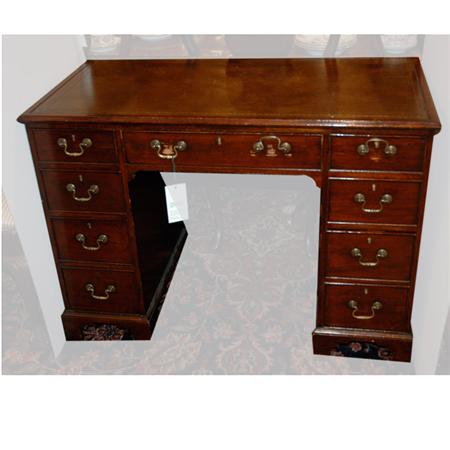 Appraisal: George III Style Oak Partner's Desk Estimate -