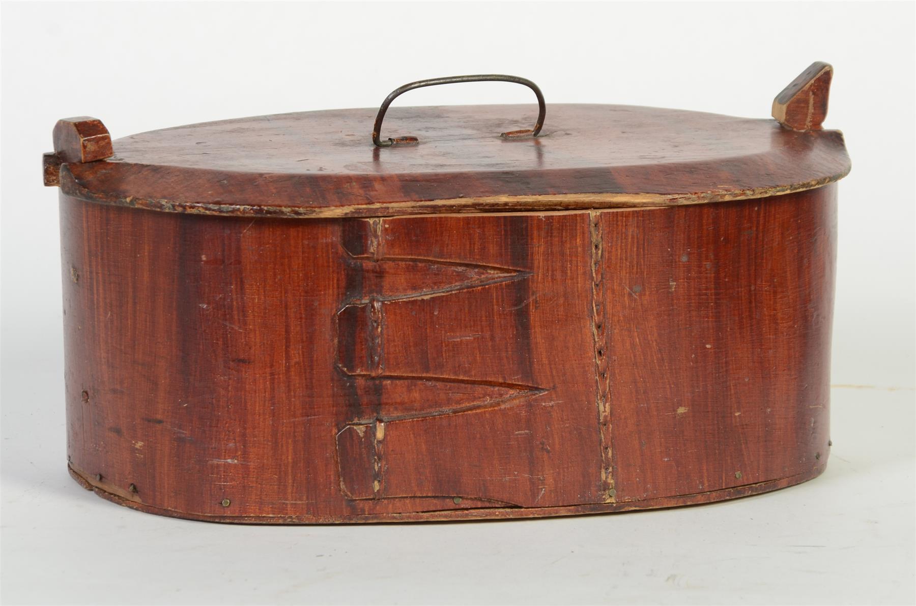 Appraisal: DECORATED BENTWOOD BOX American or European nd half- th century