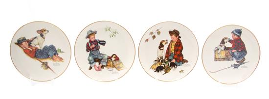 Appraisal: Sale Lot A Set of Four Norman Rockwell Porcelain Commemorative