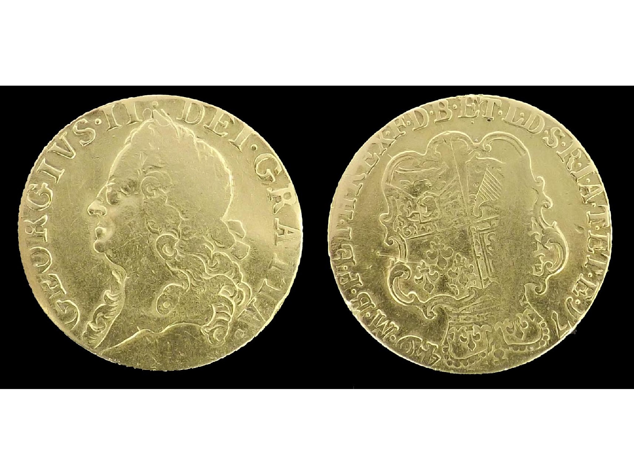 Appraisal: Rare George II gold guinea coin gm mm diameter