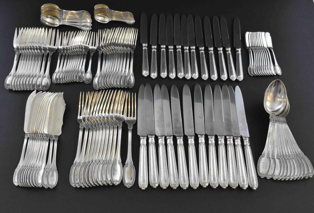 Appraisal: ITALIAN PIECE EXTENSIVE SILVER FLATWARE SERVICEMarked Gianmario Buccellati for Clementi