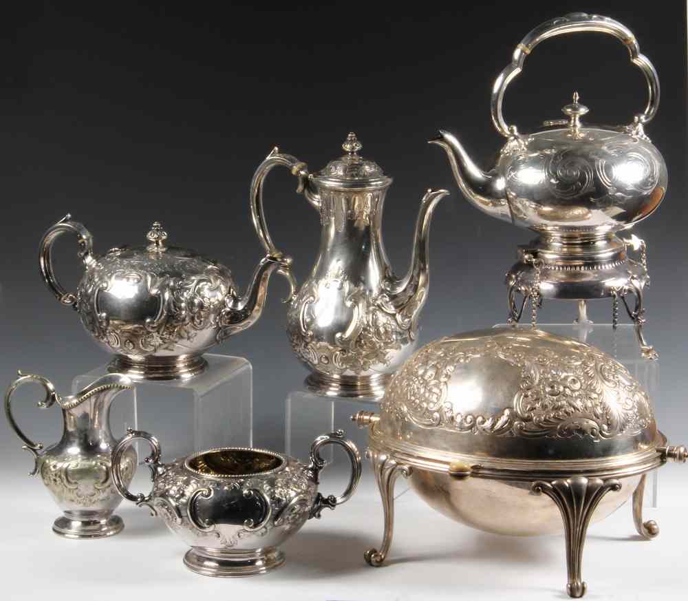 Appraisal: PCS FANCY SILVERPLATE - Including Four Piece Coffee Tea Set