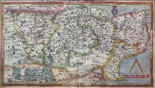 Appraisal: A late th early th Century coloured engraving - ''Map