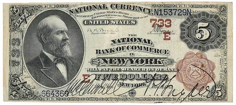 Appraisal: National Bank of Commerce New York Ch series of five