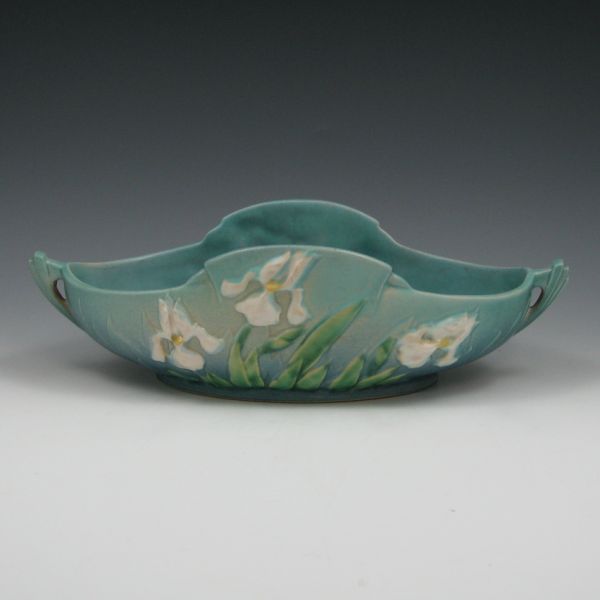 Appraisal: Roseville Iris console bowl in blue Marked Roseville - Mint