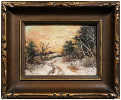 Appraisal: Robert Melvin Decker New York - Winter Landscape signed lower