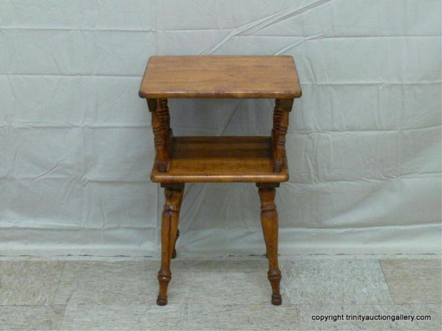 Appraisal: Vintage Maple Tier Side Table - Early American Style -