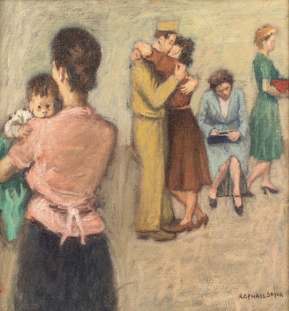 Appraisal: RAPHAEL SOYER AMERICAN - RAPHAEL SOYER AMERICAN - Parting circa