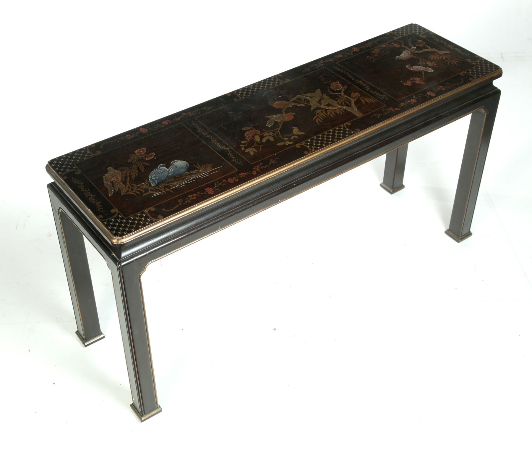 Appraisal: HENREDON CHINESE-STYLE ALTAR TABLE Late th century Black lacquer with