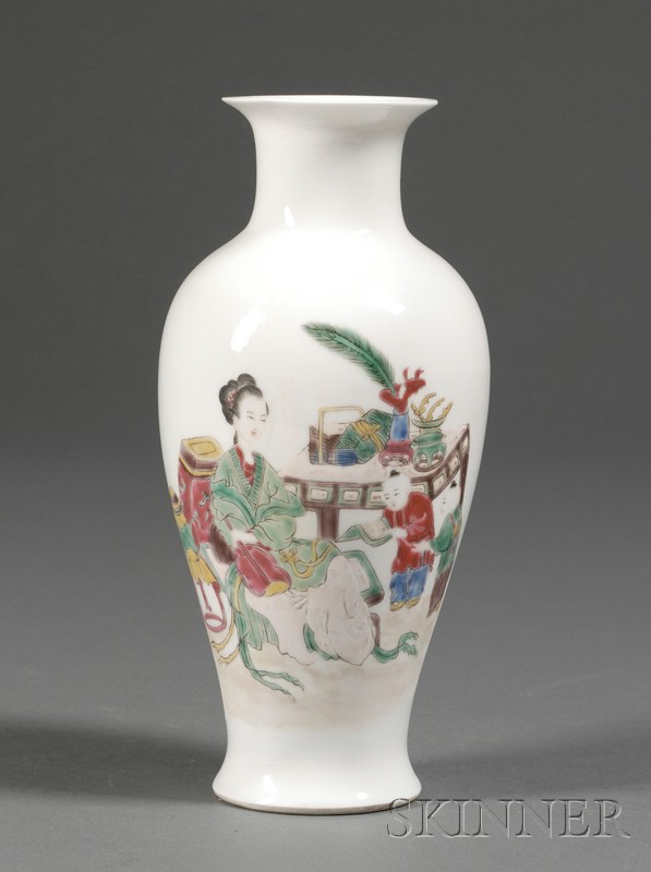 Appraisal: Porcelain Vase China early th century famille rose decoration of