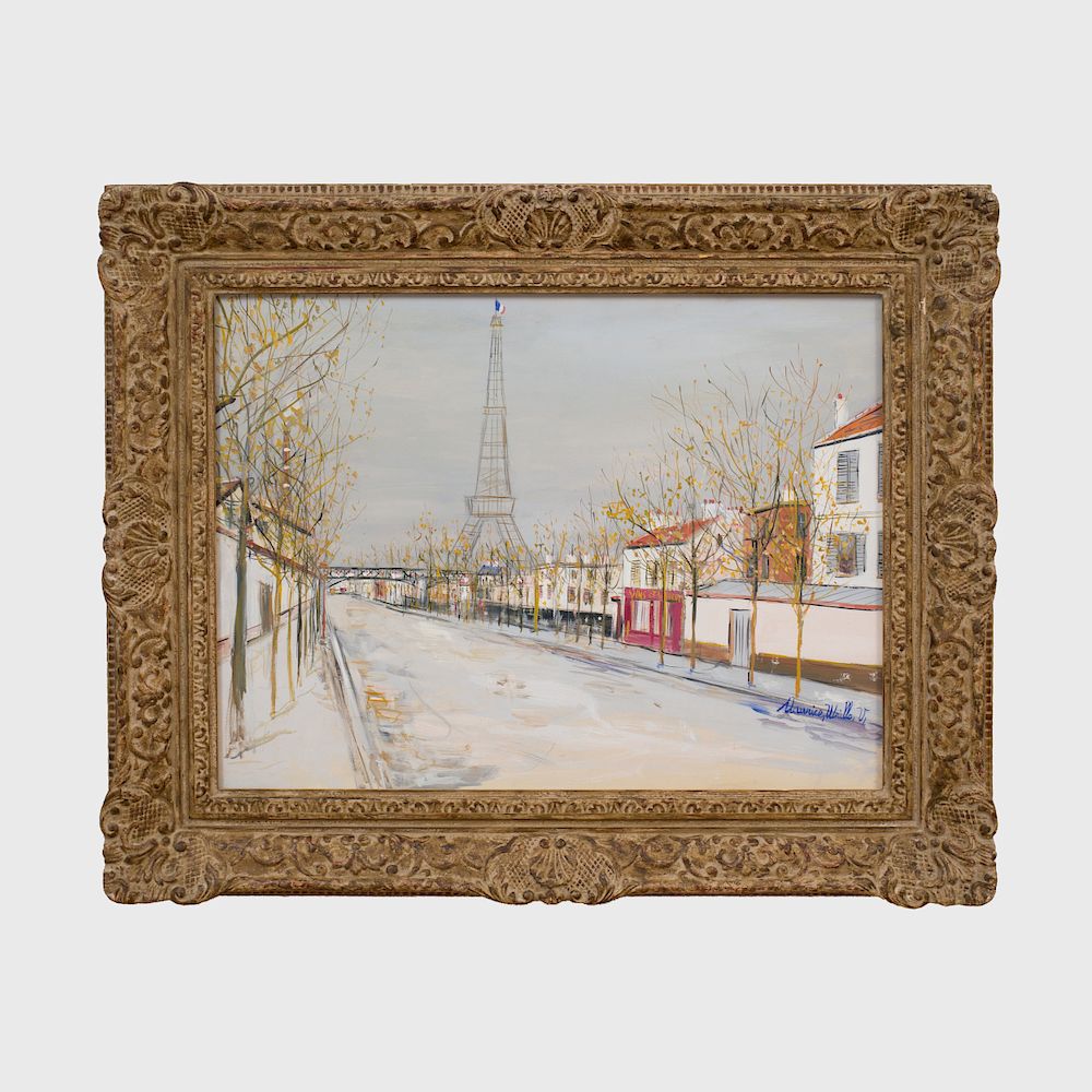 Appraisal: Maurice Utrillo - Avenue de Versailles et la Tour Eiffel