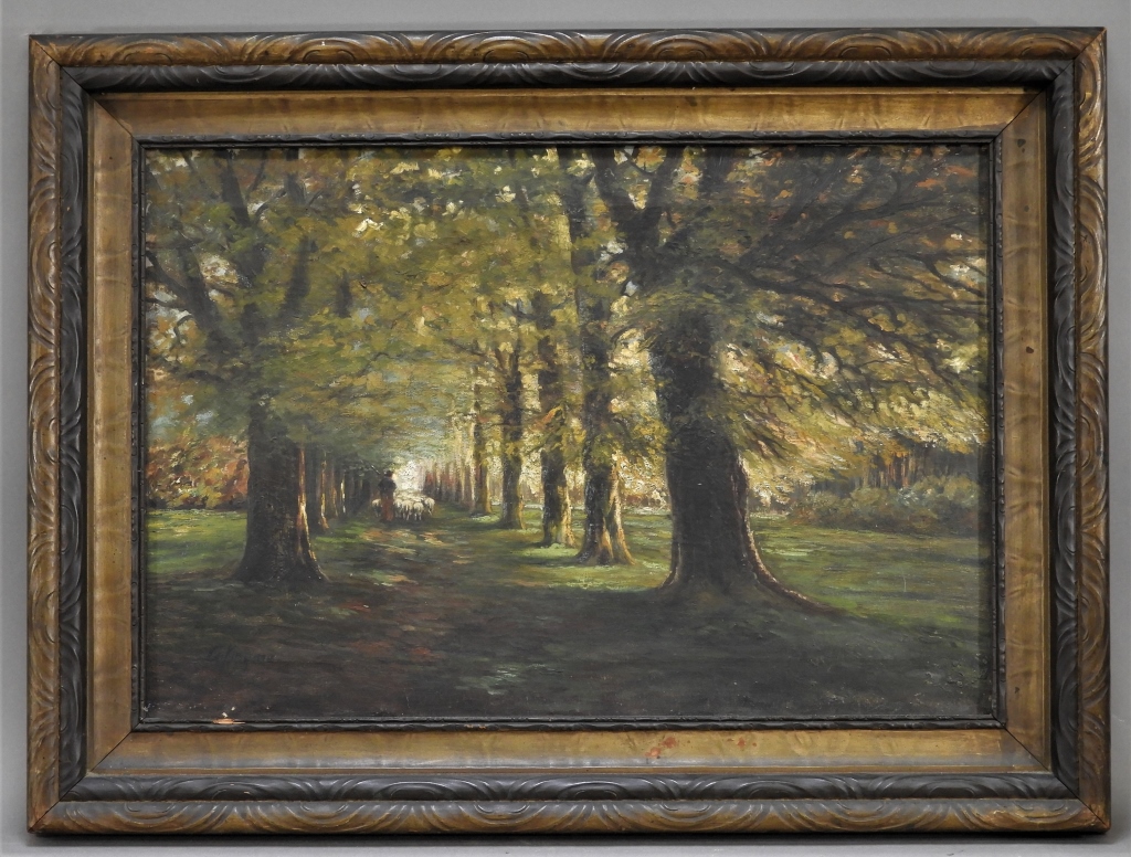 Appraisal: C G KINGMA ILLUMINATED FOREST LANDSCAPE PAINTING Europe - Impressionist