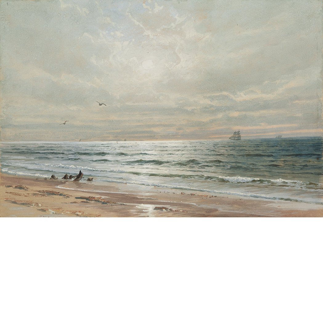 Appraisal: Attributed to William Trost Richards Along the Shore Watercolor and