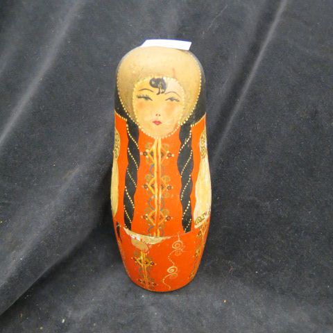 Appraisal: Russian Matryoshka Nesting Dolls nice older set tallest is