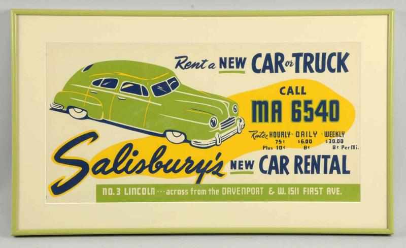 Appraisal: Salisbury's Sunkist Framed Trolley Signs Circa s with numerous surface