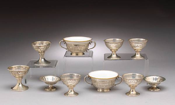 Appraisal: A group of sterling items Comprising set of six stemmed