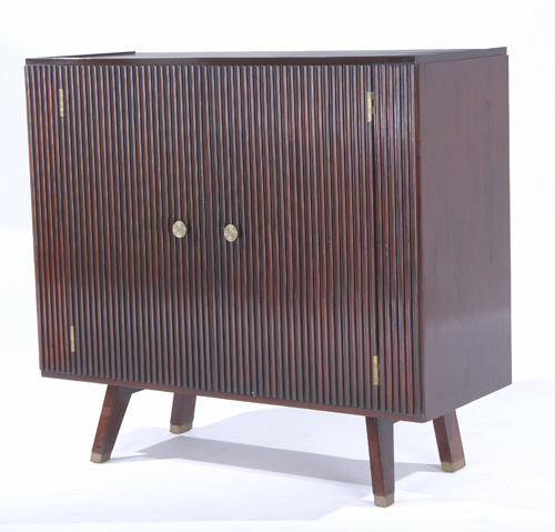 Appraisal: OSVALDO BORSANI Mahogany cabinet en suite with preceding x x