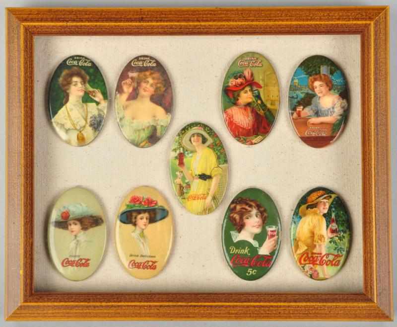 Appraisal: -Piece Coca-Cola Pocket Mirror Collection The mirror has only a