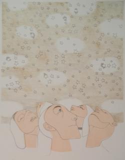 Appraisal: Robert Gwathmey lithograph Robert Gwathmey American - - ''Stargazing'' Williams