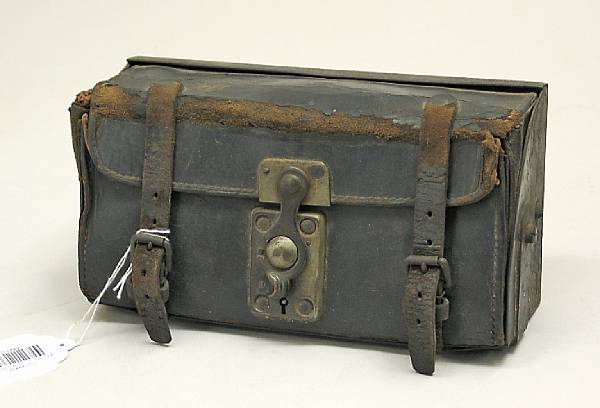 Appraisal: An early motorcycle tool bag British circa the black leather