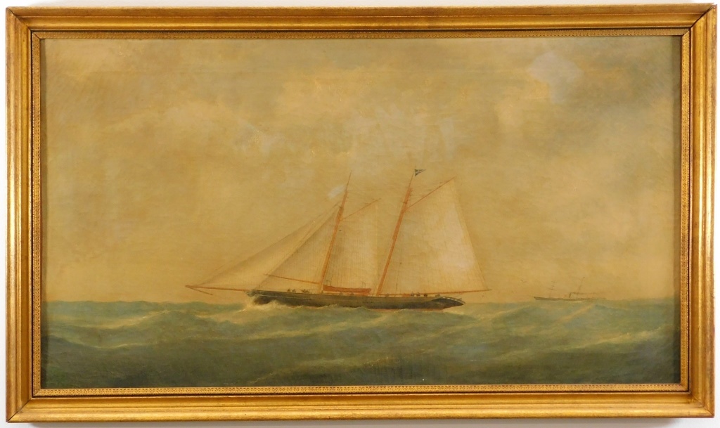 Appraisal: ATTRIB THOMAS BUTTERSWORTH MARITIME SHIP PAINTING United Kingdom - Depicts