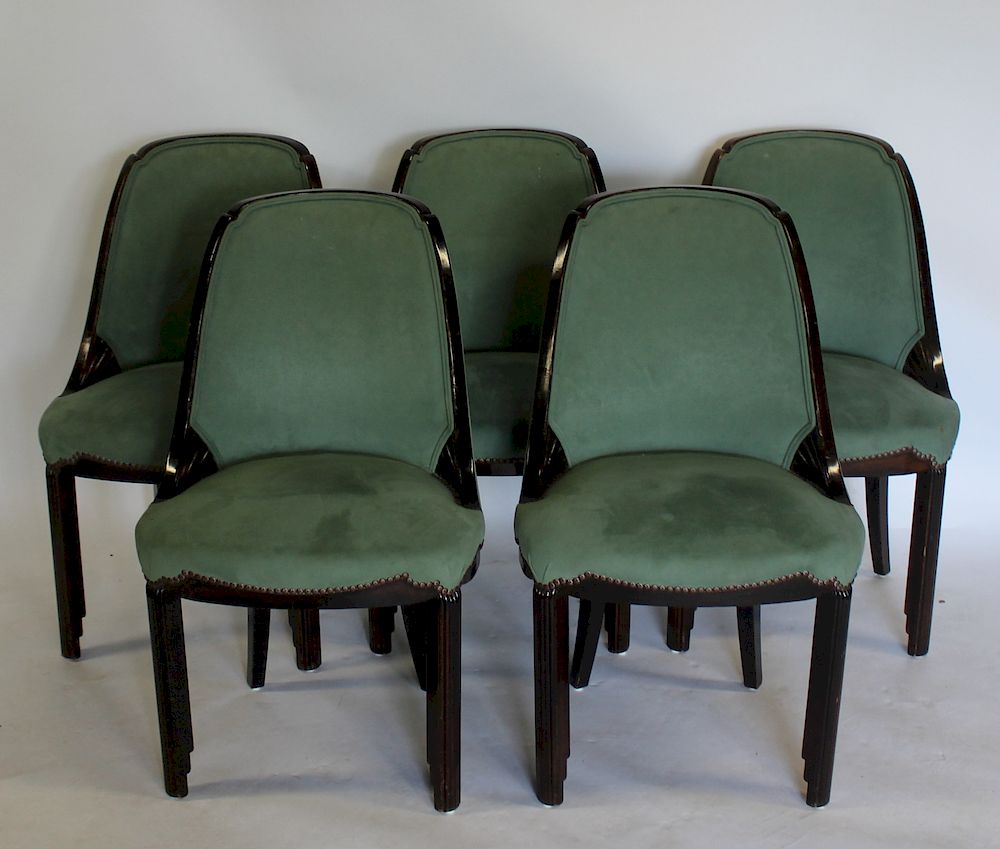 Appraisal: Art Deco Upholstered Chairs From an Englewood NJ estate -