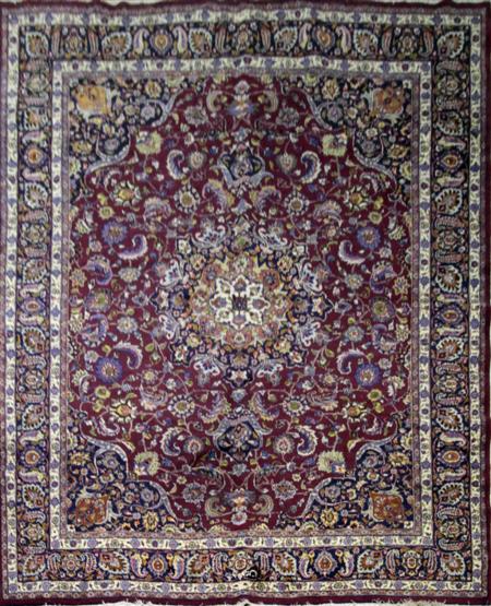 Appraisal: A Meshed carpet late th century the red field with