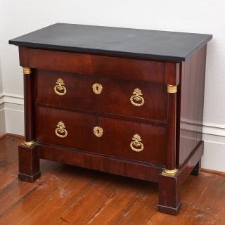 Appraisal: Empire ormolu mounted mahogany commode Empire ormolu mounted mahogany commode