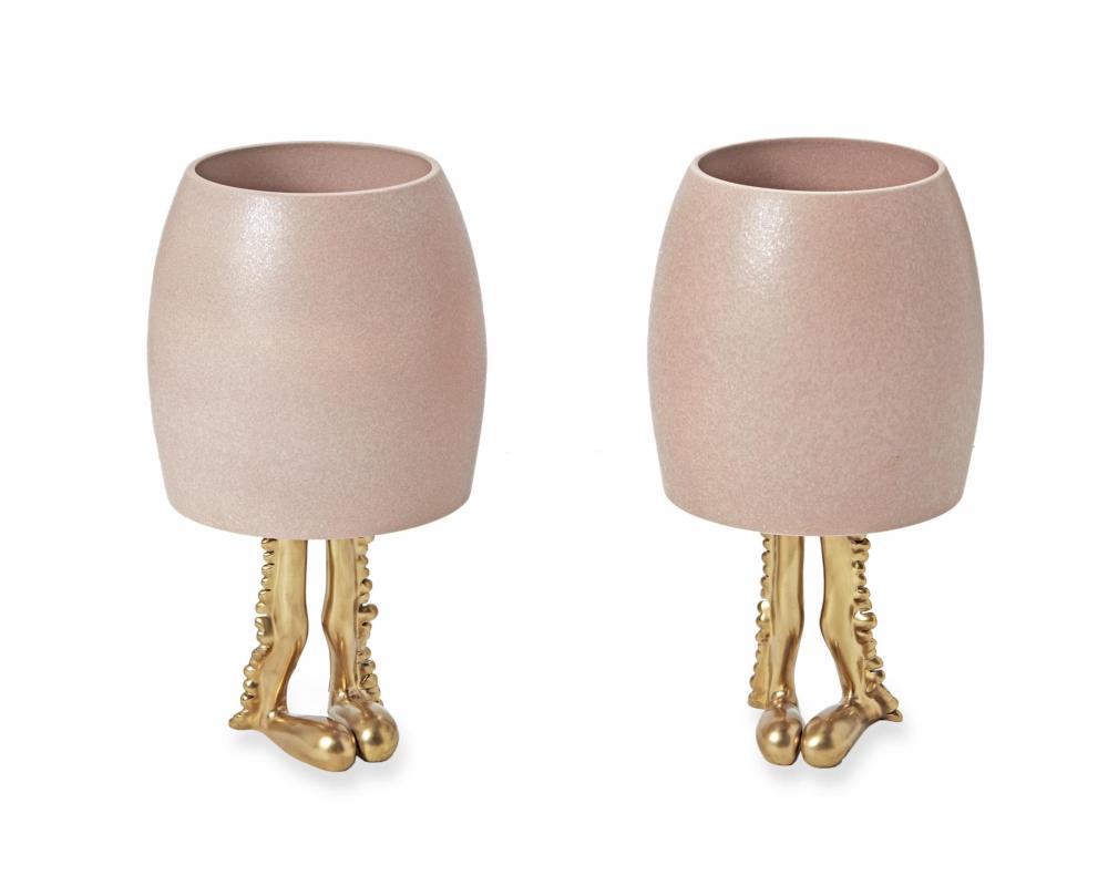 Appraisal: A pair of L'Objet Haas Simon Leg table lamps st