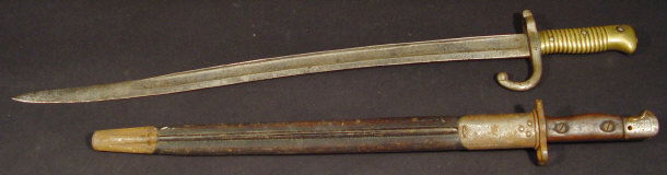 Appraisal: Military RAF bayonet and scabard together with a French military