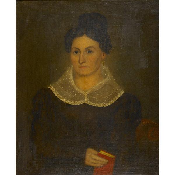 Appraisal: Portrait of a woman American mid th C Oil on