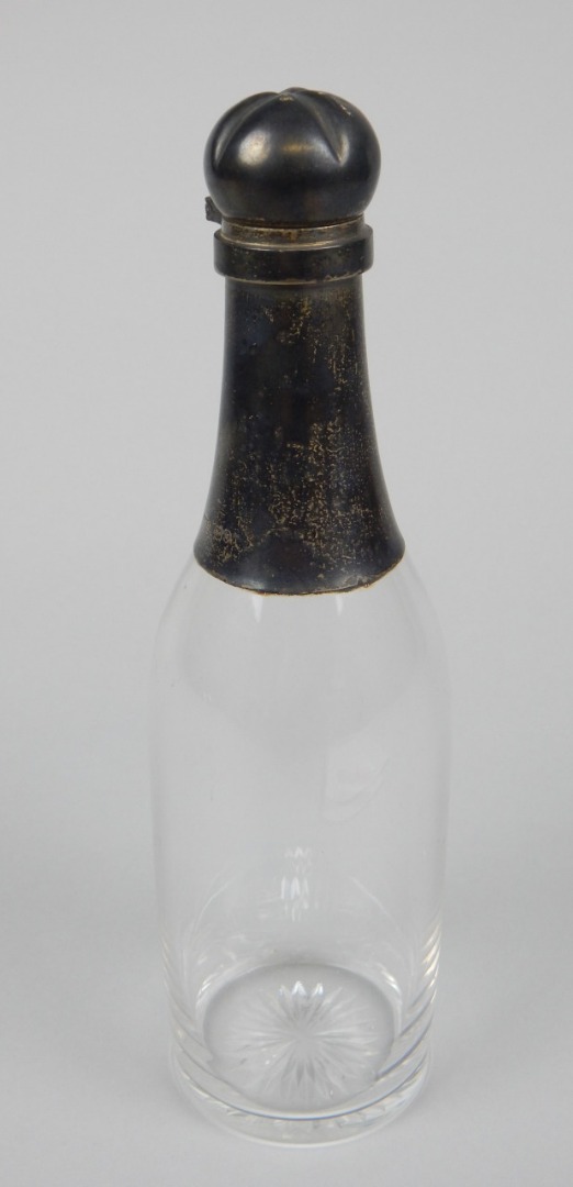 Appraisal: A Victorian cut glass and silver mounted decanter and stopper