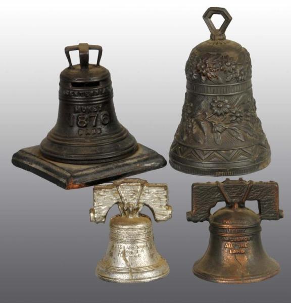 Appraisal: Lot of Cast Iron Bell Still Banks Condition Very Good