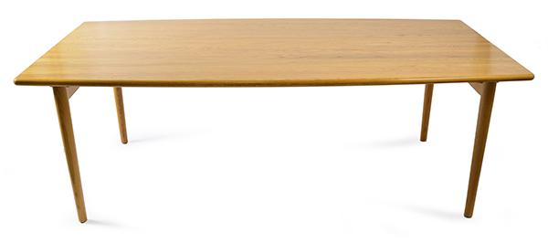 Appraisal: A NIELS O MOLLER DESIGN EXTENTION DINING TABLE AND EIGHT