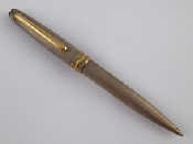 Appraisal: A sterling silver Mont Blanc ballpoint pen marked with gilt