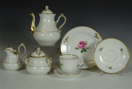 Appraisal: A group of Meissen tea wares comprising a cup and