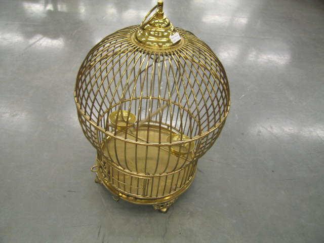 Appraisal: Brass Bird Cage